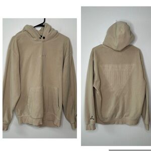 Nike Air Jordan Statement Fleece Hoodie Mens Size Medium Beige Pullover